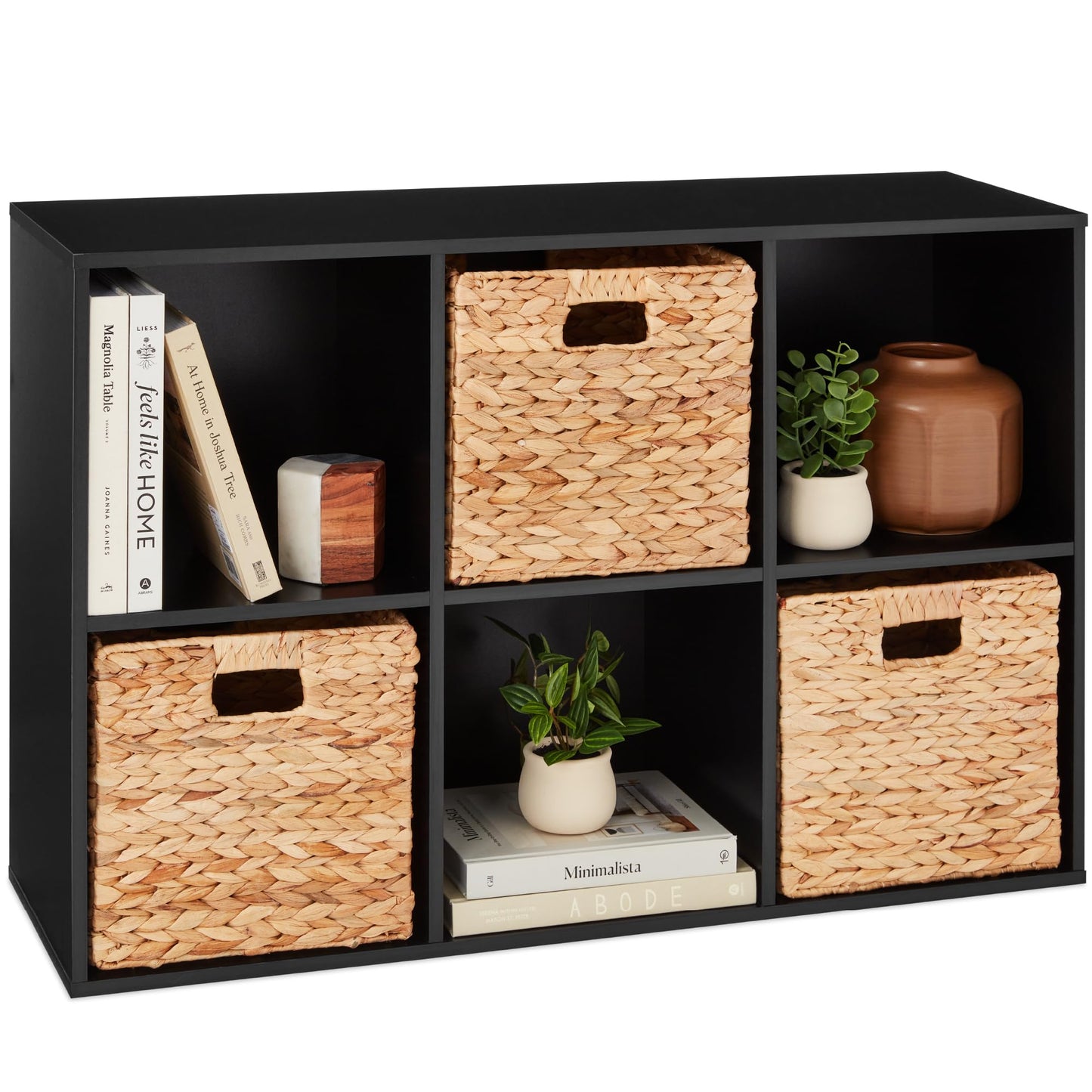 Best Choice Products 9-Cube Storage Organizer, 11in Shelf Opening, Bookcase, Display Shelf, Customizable w/ 3 Removable Back Panels - Walnut