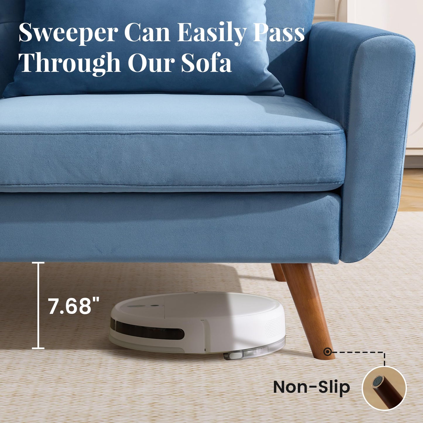 Tbfit 65" W Loveseat Sofa, Mid Century Modern Love Seat Couches for Living Room, Button Tufted Upholstered Small Couch for Bedroom, Solid and Easy to Install Love Seats Furniture, Grey
