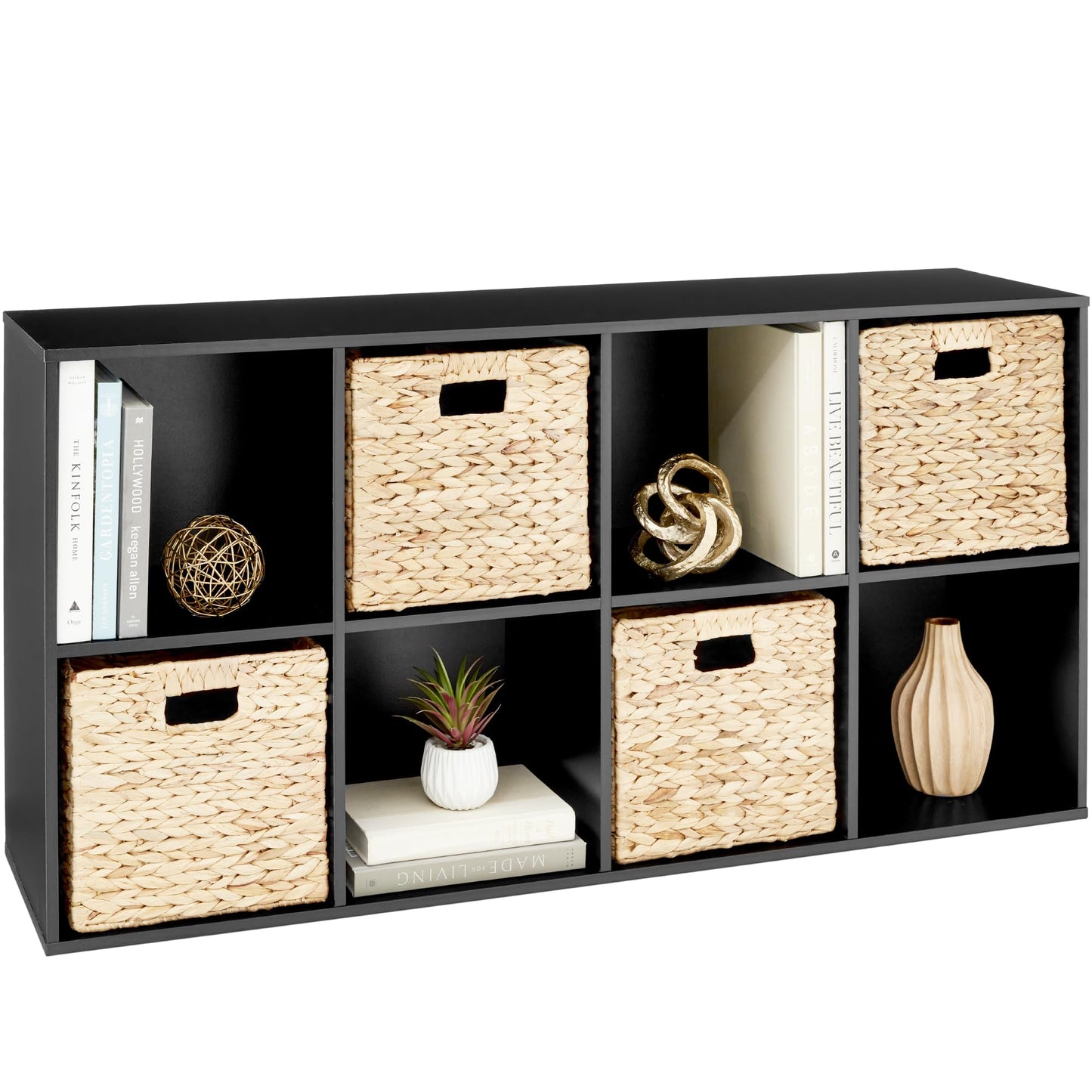 Best Choice Products 9-Cube Storage Organizer, 11in Shelf Opening, Bookcase, Display Shelf, Customizable w/ 3 Removable Back Panels - Walnut