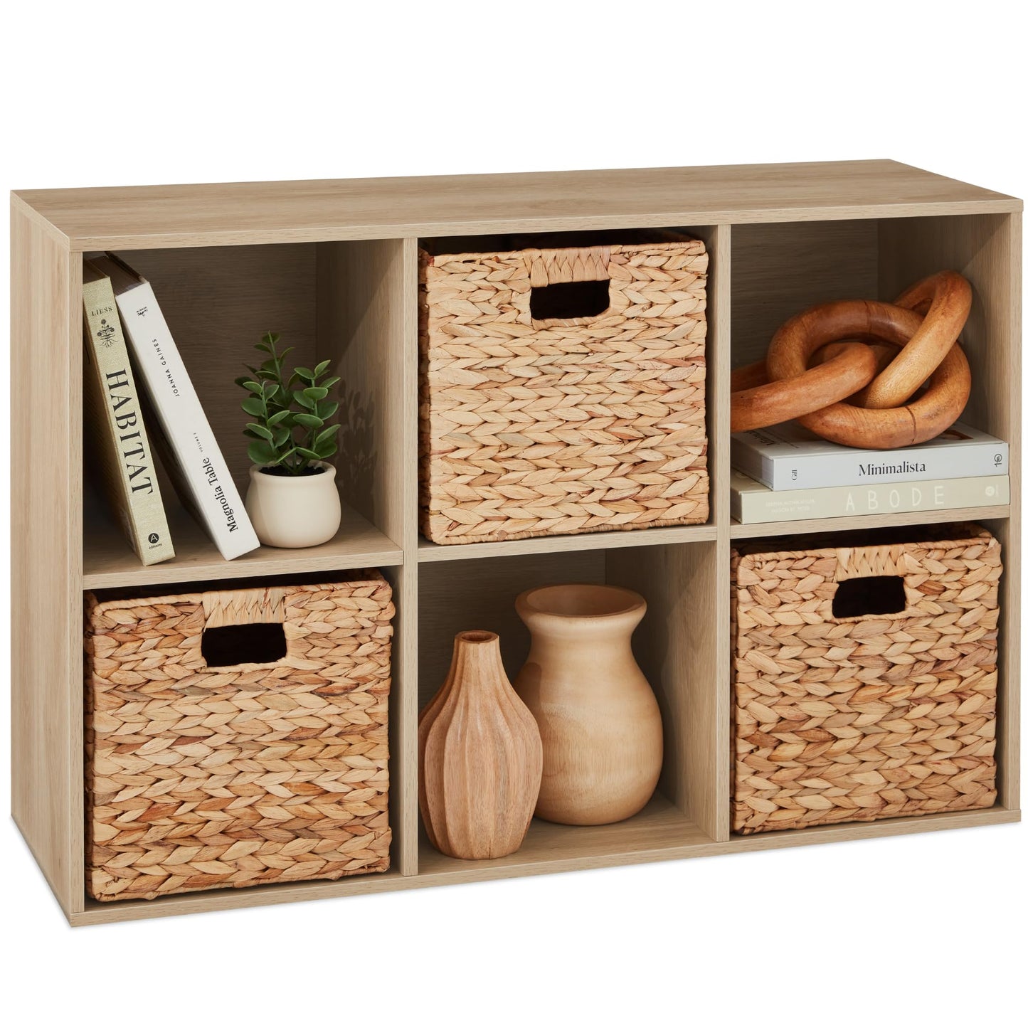 Best Choice Products 9-Cube Storage Organizer, 11in Shelf Opening, Bookcase, Display Shelf, Customizable w/ 3 Removable Back Panels - Walnut