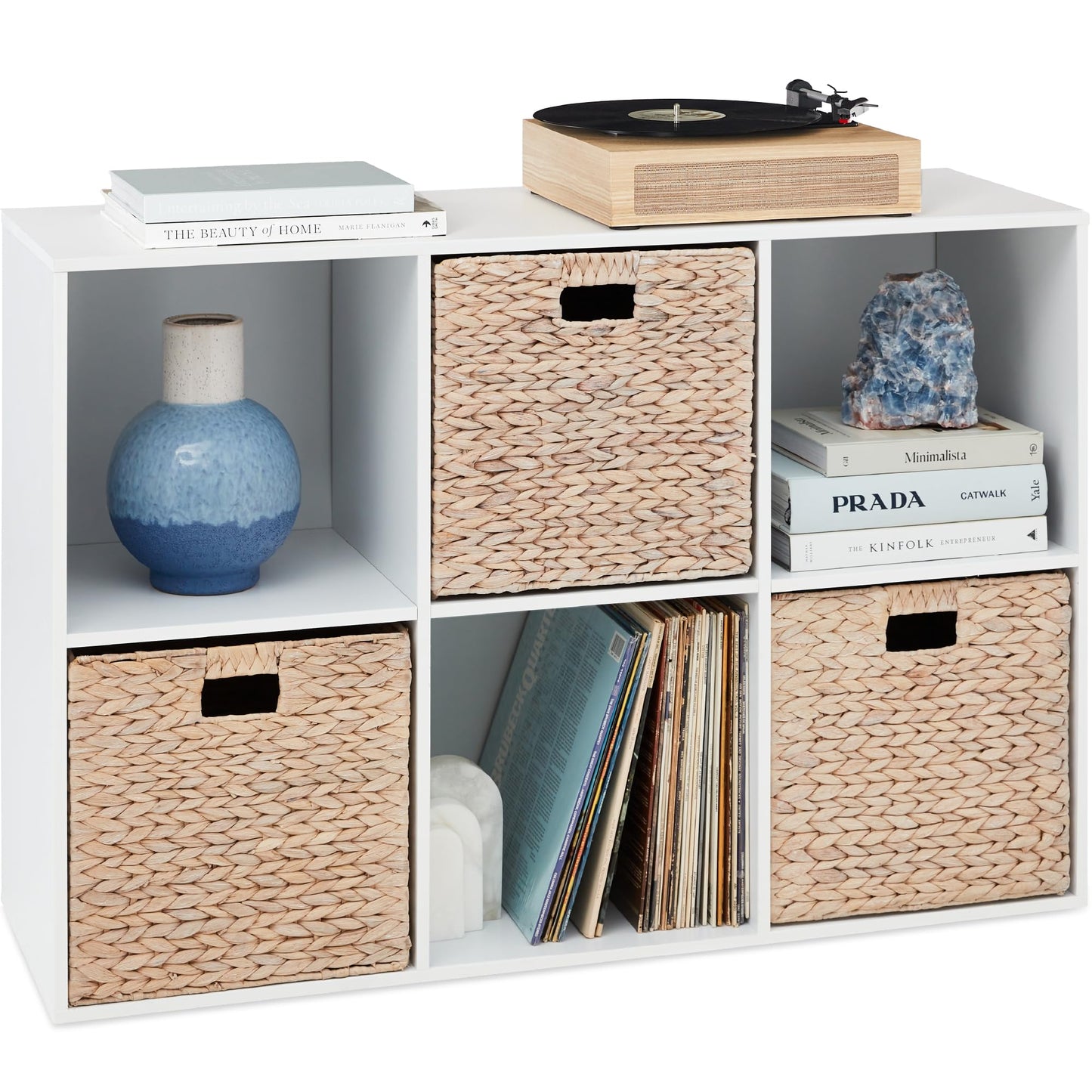 Best Choice Products 9-Cube Storage Organizer, 11in Shelf Opening, Bookcase, Display Shelf, Customizable w/ 3 Removable Back Panels - Walnut
