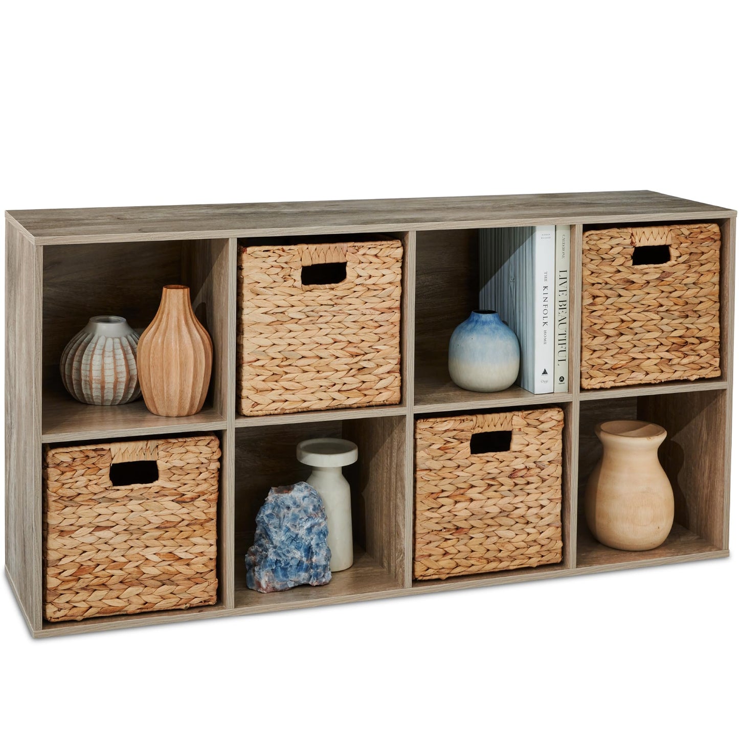 Best Choice Products 9-Cube Storage Organizer, 11in Shelf Opening, Bookcase, Display Shelf, Customizable w/ 3 Removable Back Panels - Walnut