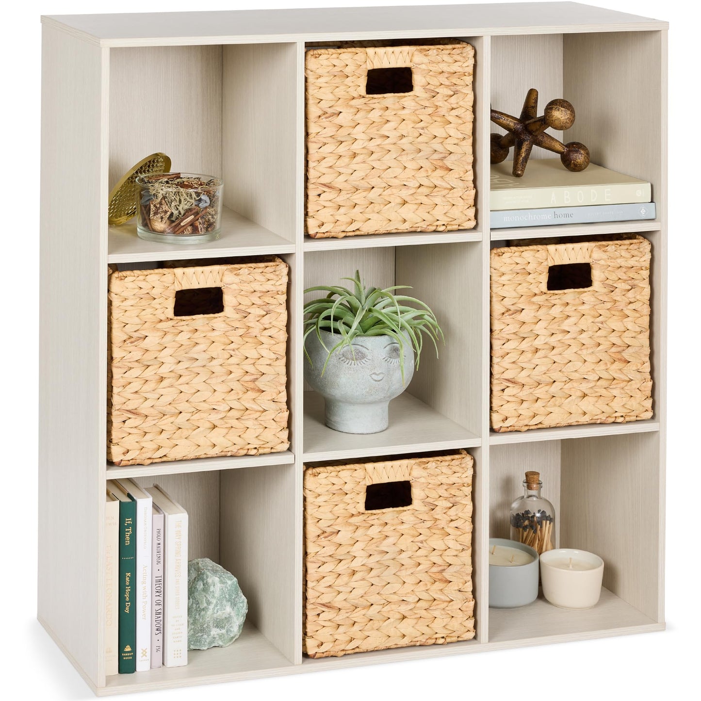 Best Choice Products 9-Cube Storage Organizer, 11in Shelf Opening, Bookcase, Display Shelf, Customizable w/ 3 Removable Back Panels - Walnut