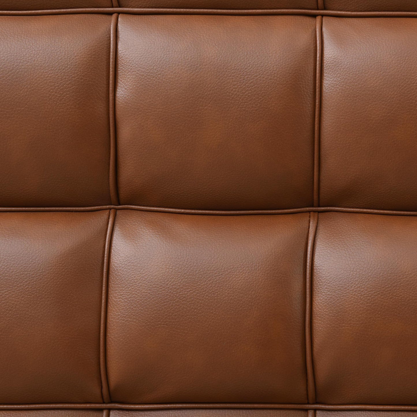 Woodpeckers Furniture And Mattress Livia Vegan Leather Upholstered Bed Frame (Brown, King)