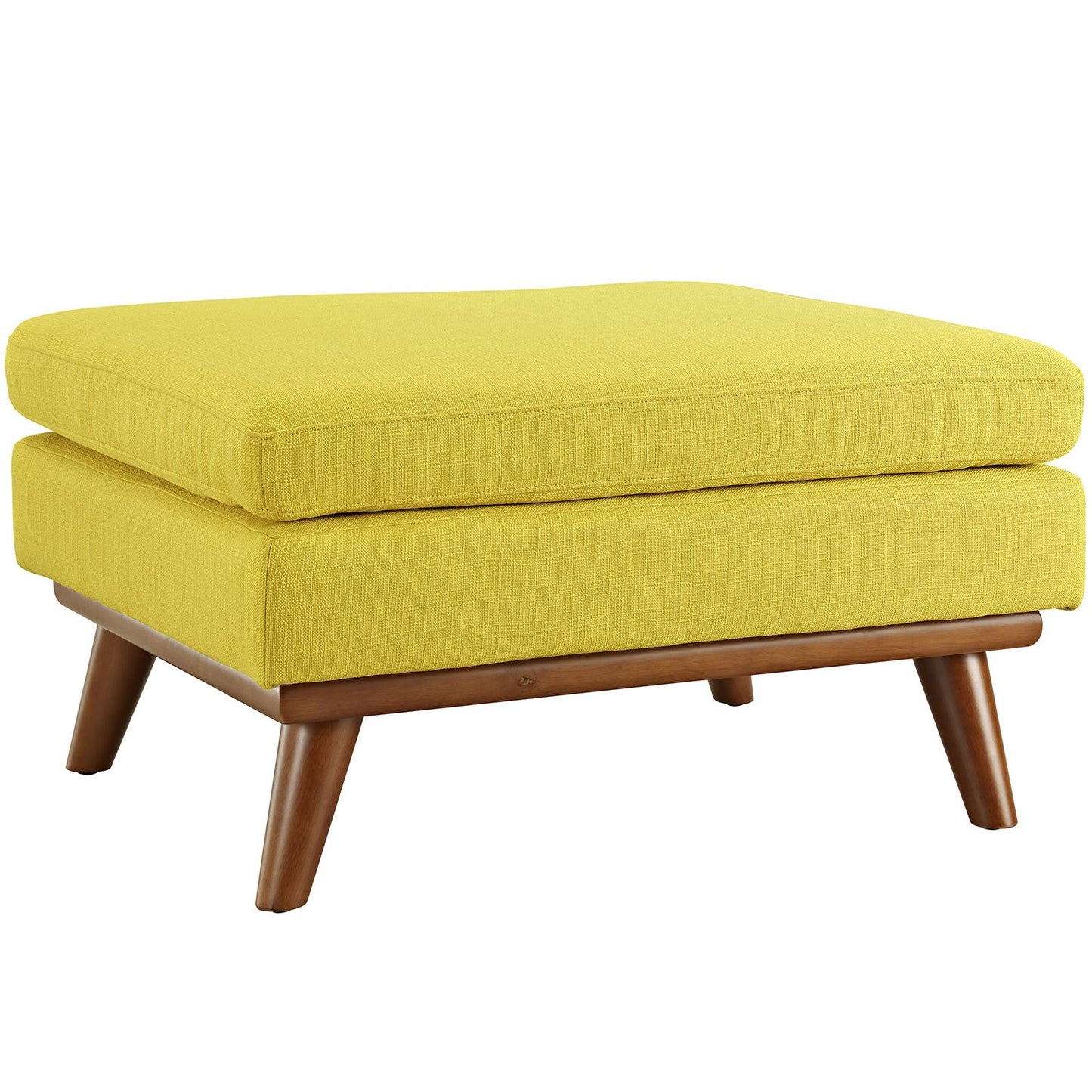 Modway Engage Mid-Century Modern Upholstered Fabric Sofa in Wheatgrass