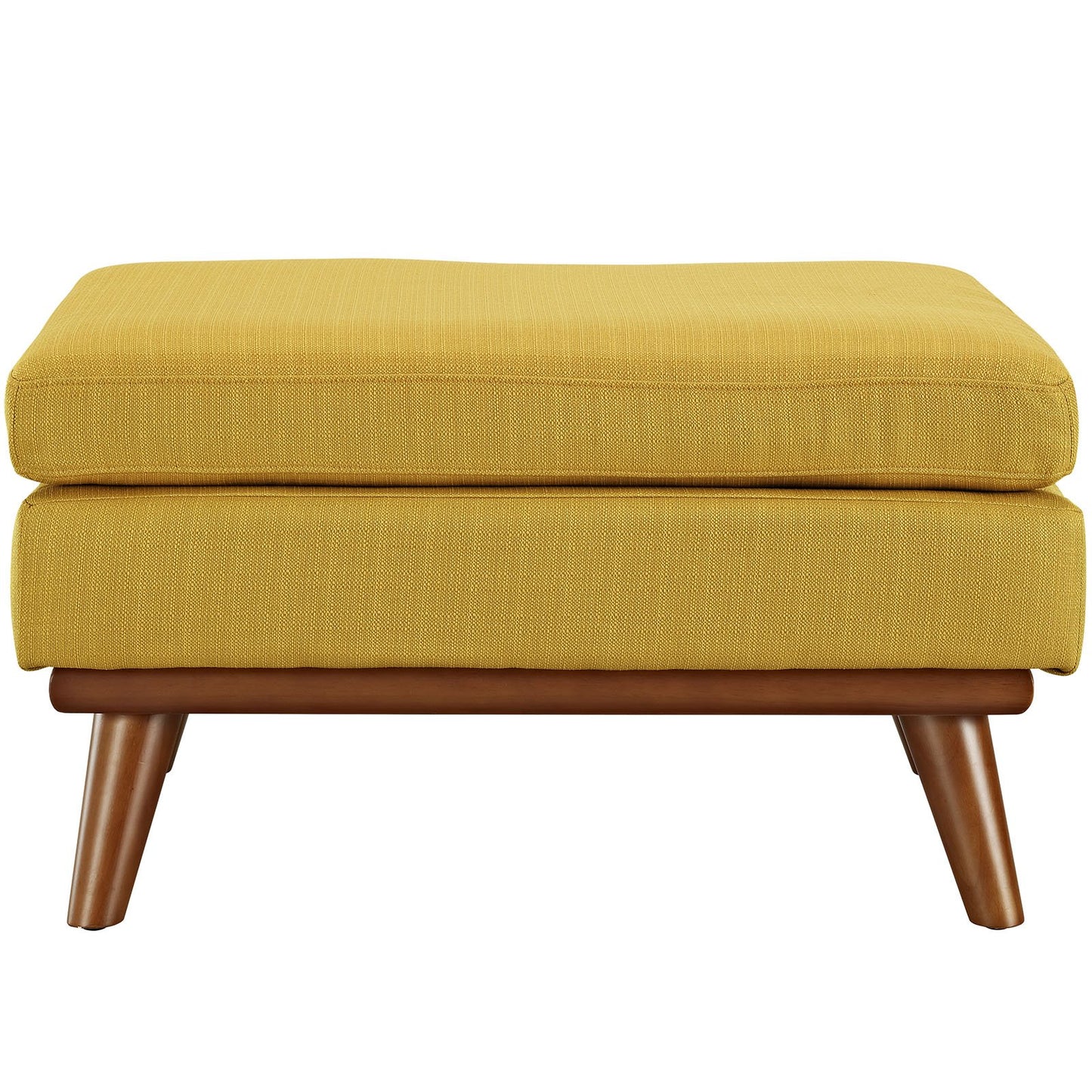 Modway Engage Mid-Century Modern Upholstered Fabric Sofa in Wheatgrass
