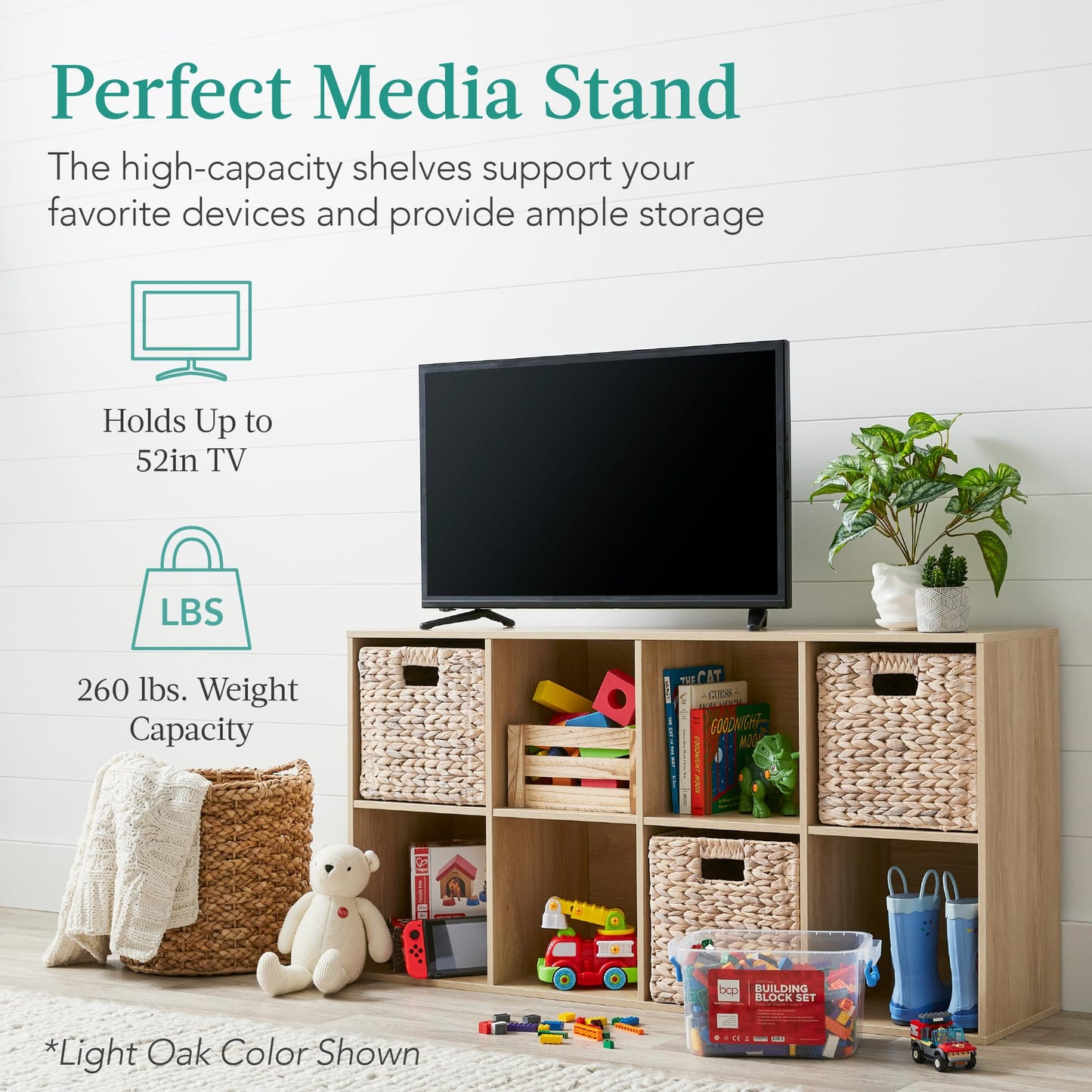 Best Choice Products 9-Cube Storage Organizer, 11in Shelf Opening, Bookcase, Display Shelf, Customizable w/ 3 Removable Back Panels - Walnut