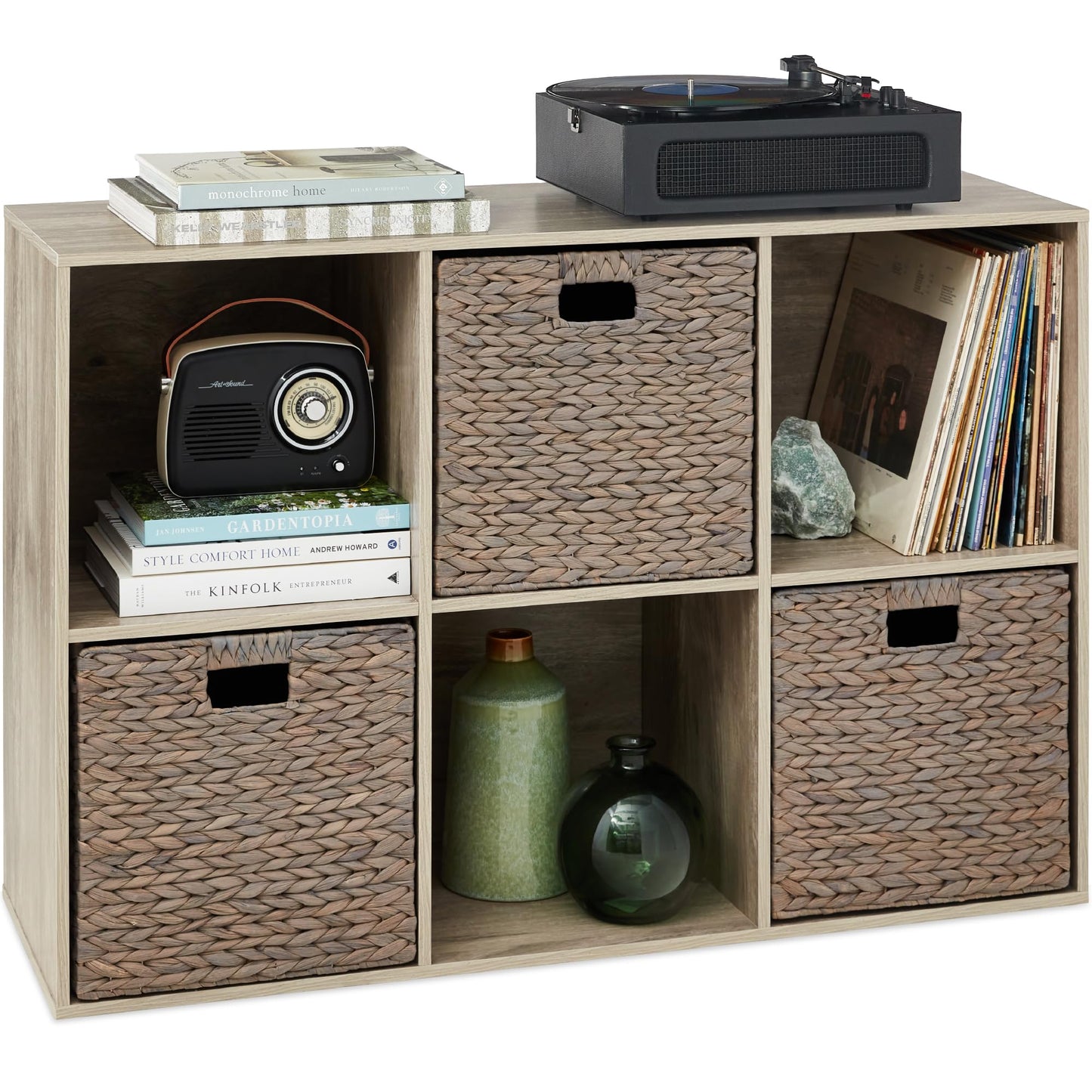 Best Choice Products 9-Cube Storage Organizer, 11in Shelf Opening, Bookcase, Display Shelf, Customizable w/ 3 Removable Back Panels - Walnut