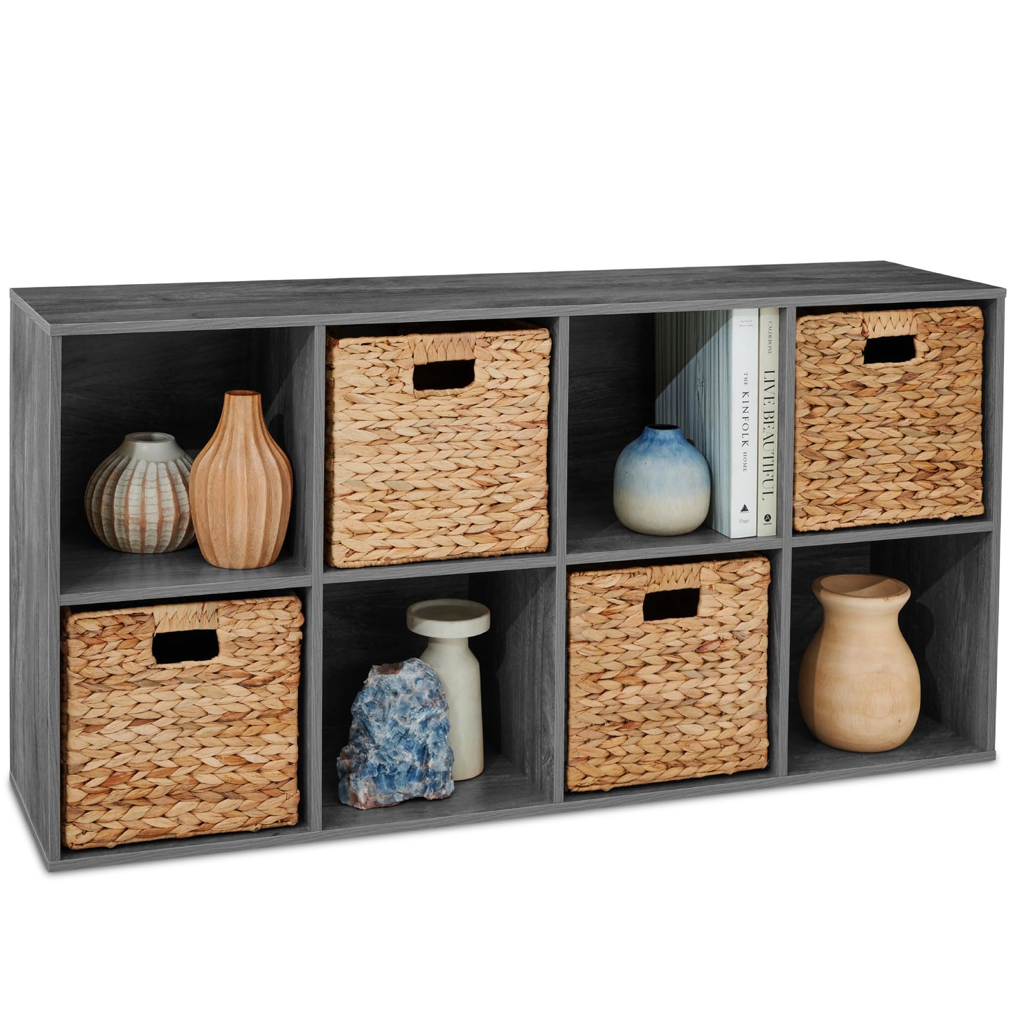 Best Choice Products 9-Cube Storage Organizer, 11in Shelf Opening, Bookcase, Display Shelf, Customizable w/ 3 Removable Back Panels - Walnut