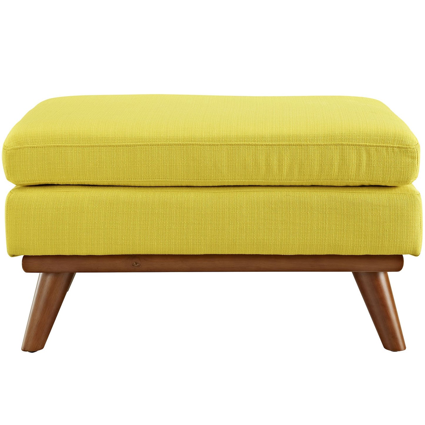 Modway Engage Mid-Century Modern Upholstered Fabric Sofa in Wheatgrass