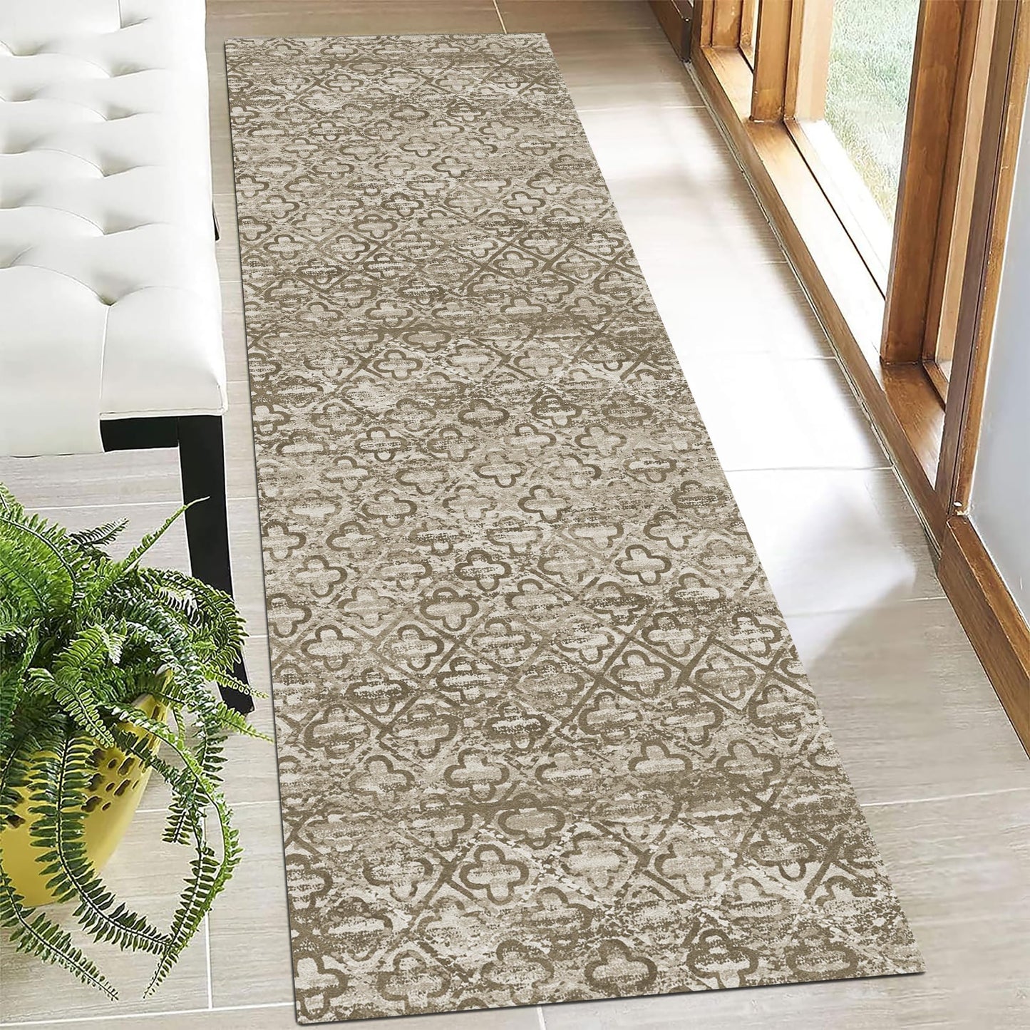 Washable Area Rugs - Perfect for Living Room, Bedroom, Kids Room, Nursery - Stain & Water Resistant Non-Slip, Pet & Child Friendly, Vintage Tribal Area Rugs (Navy, 9' x 12')