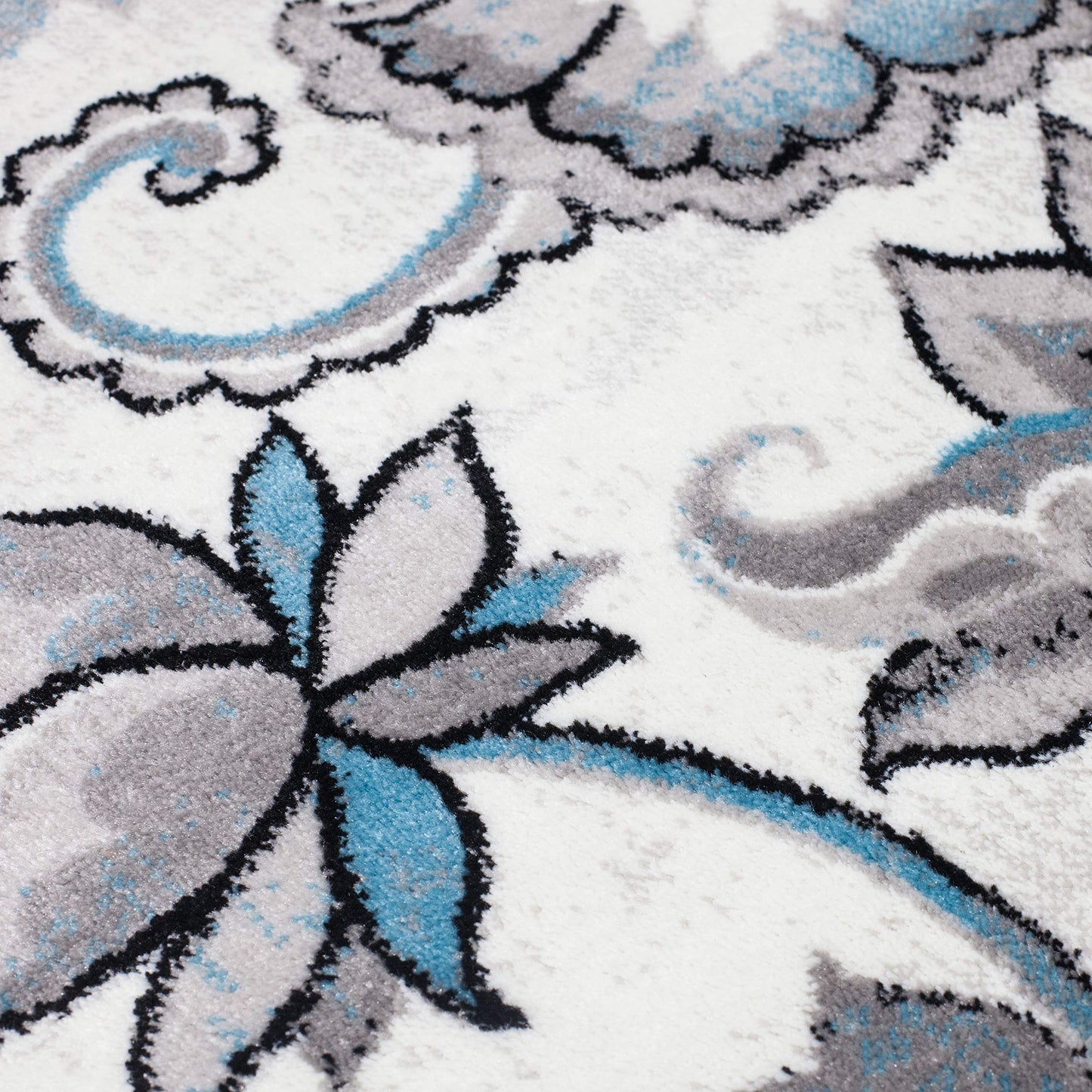 Home Dynamix Boho Odesa Area Rug 7'9"x10'2", Ikat Ivory/Blue