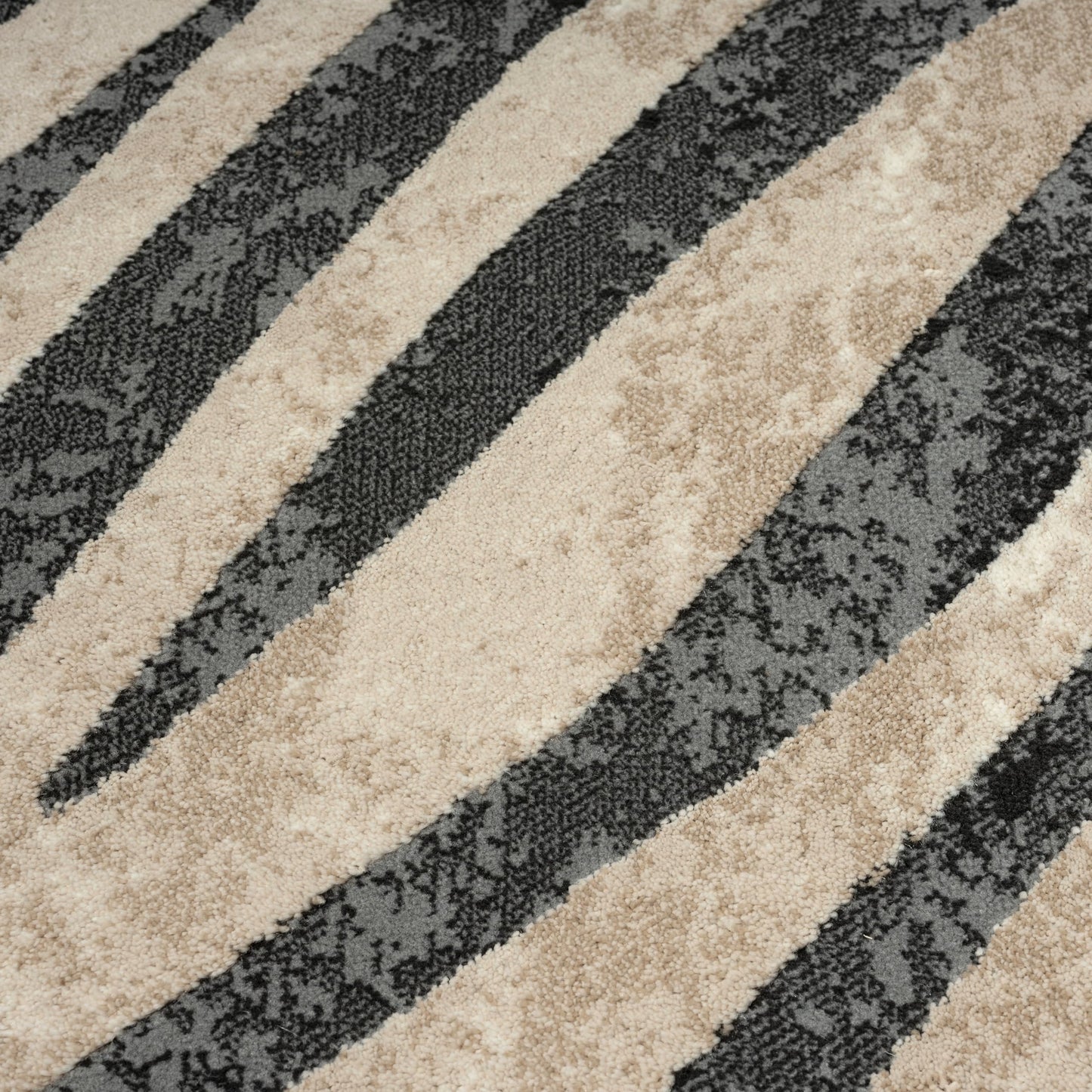 Abani Terra Area Rug for Living Room, Bedroom - Zebra Pattern - Black Cream - 9' x 12' - Durable & Easy to Clean