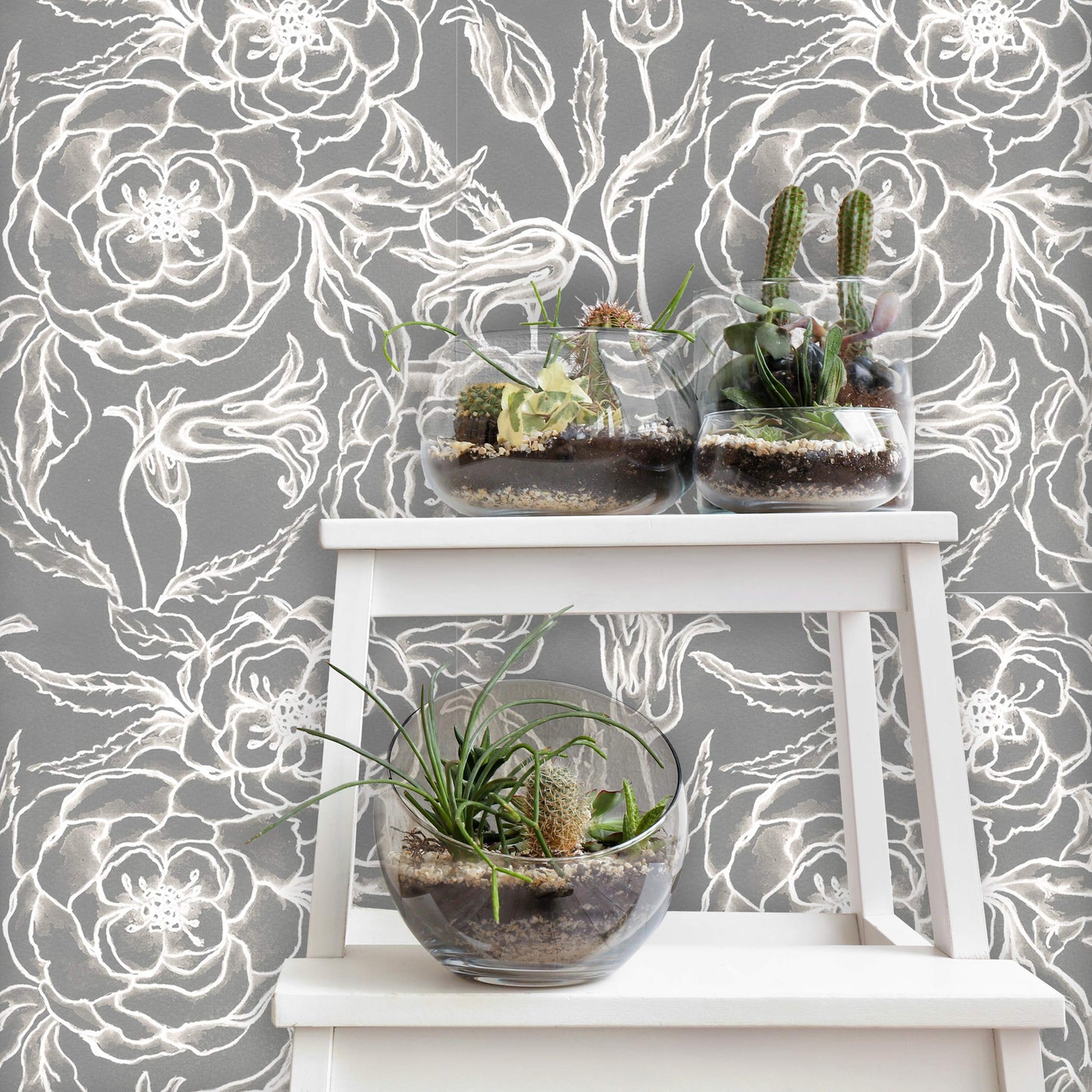 Flipside Blue Palm Leaves Peel and Stick Removable Wallpaper - Each Roll is 18 ft. Long x 18 in. Wide - Safe for Walls - Easy to Apply & Easy to Remove