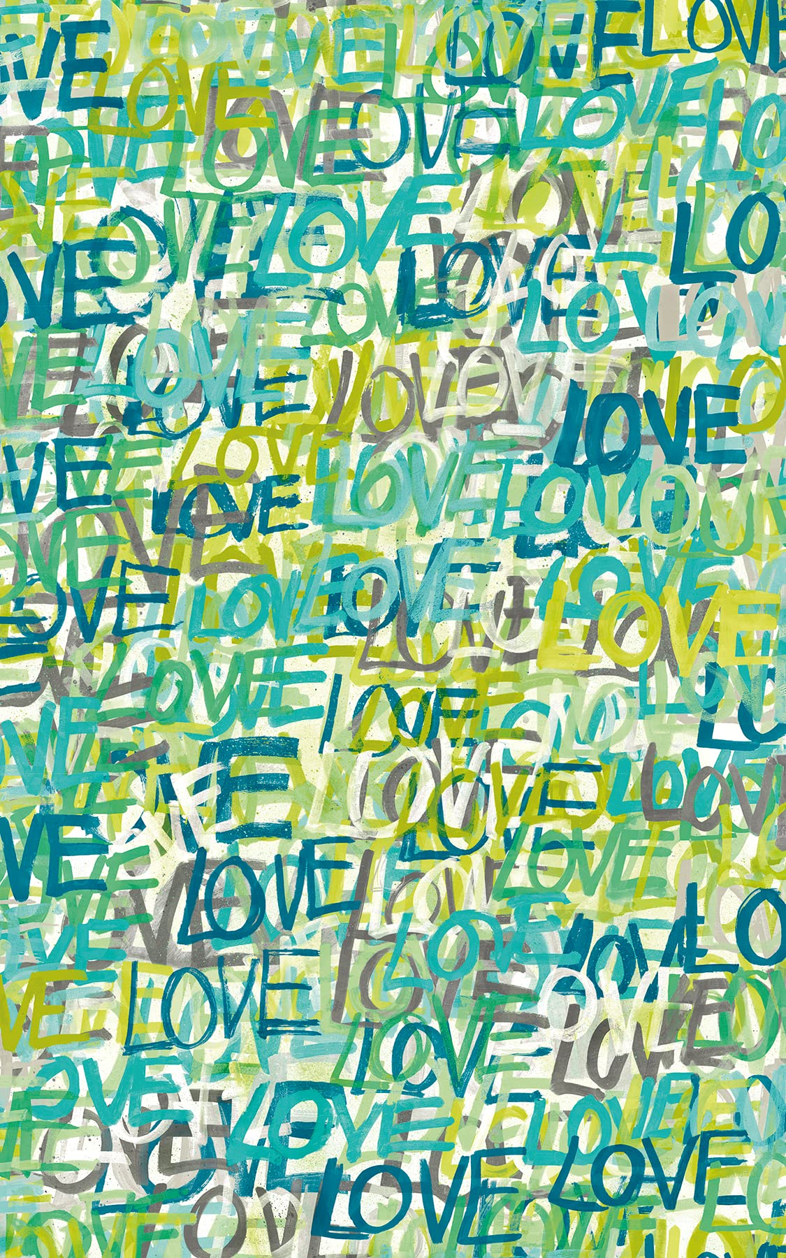 Indio Multicolor Love Scribble Wallpaper
