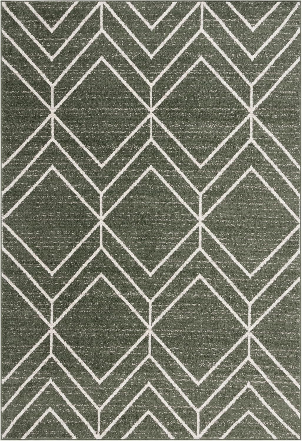 SAFAVIEH Adirondack Collection 6' Round Black/Ivory ADR241Z Modern Geometric Non-Shedding Dining Room Entryway Foyer Living Room Bedroom Area Rug