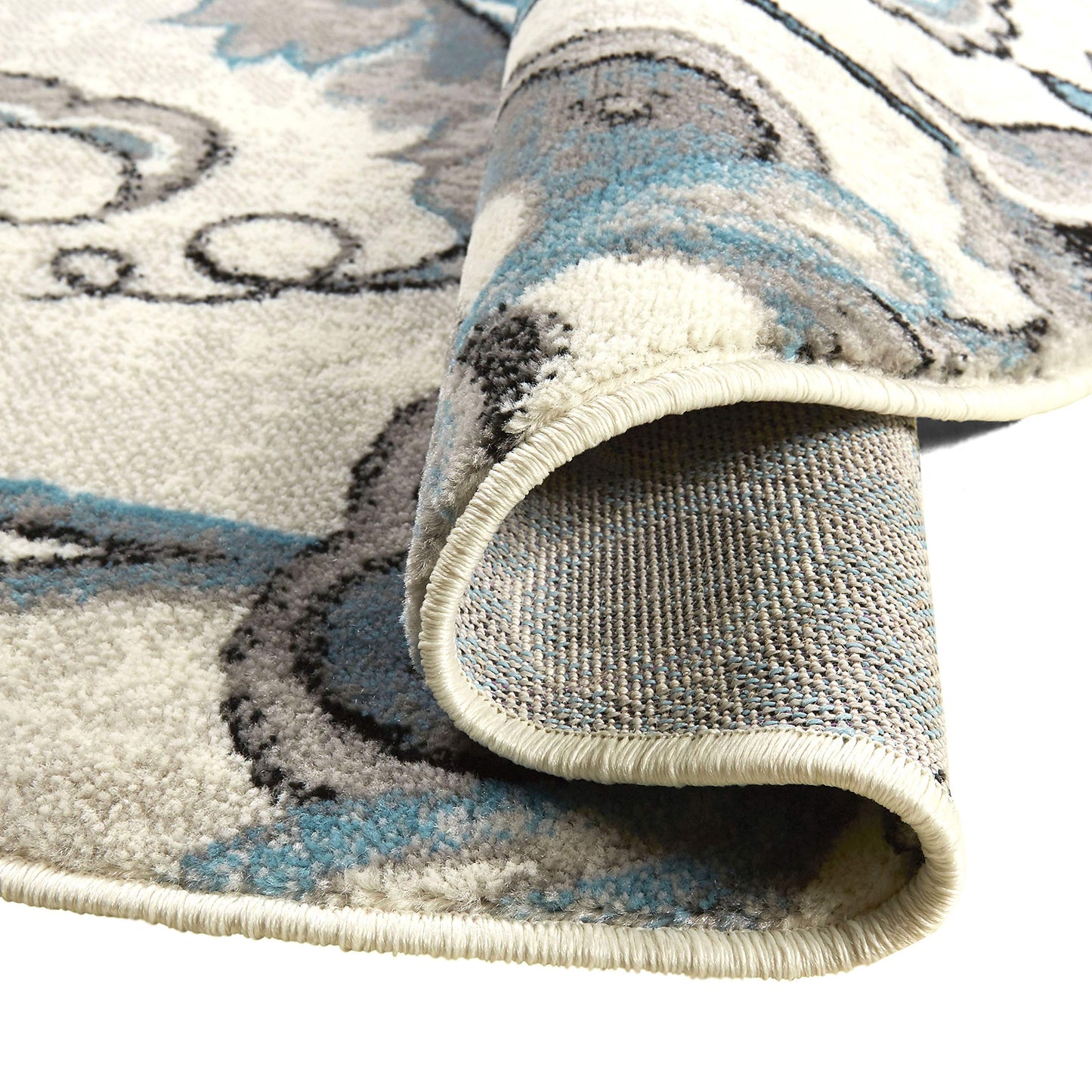 Home Dynamix Boho Odesa Area Rug 7'9"x10'2", Ikat Ivory/Blue