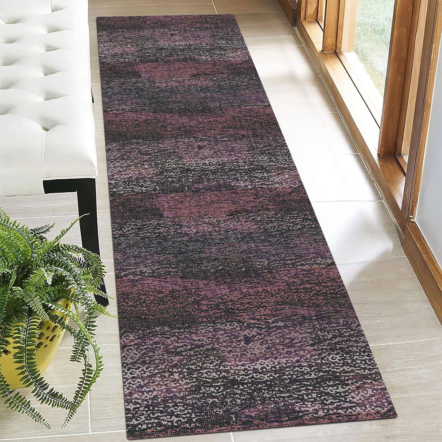 Washable Area Rugs - Perfect for Living Room, Bedroom, Kids Room, Nursery - Stain & Water Resistant Non-Slip, Pet & Child Friendly, Vintage Tribal Area Rugs (Navy, 9' x 12')