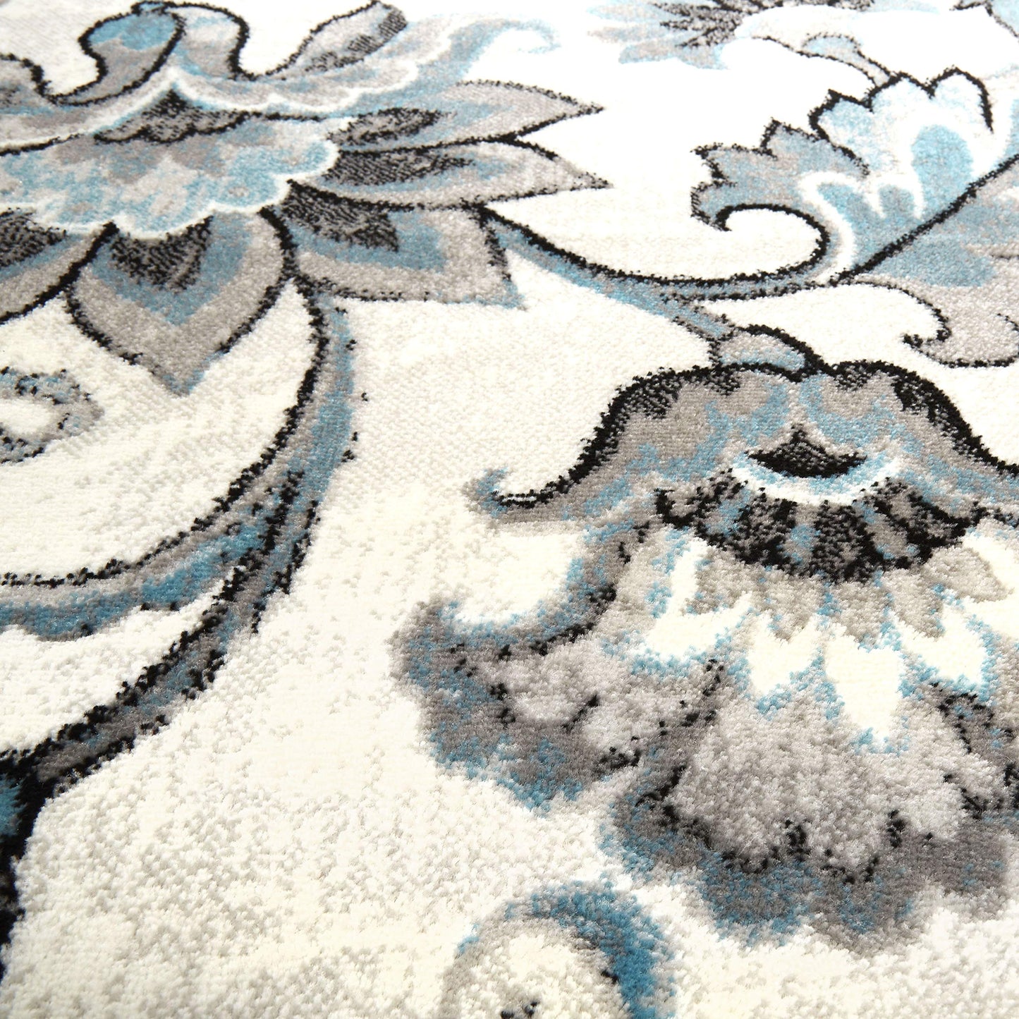 Home Dynamix Boho Odesa Area Rug 7'9"x10'2", Ikat Ivory/Blue