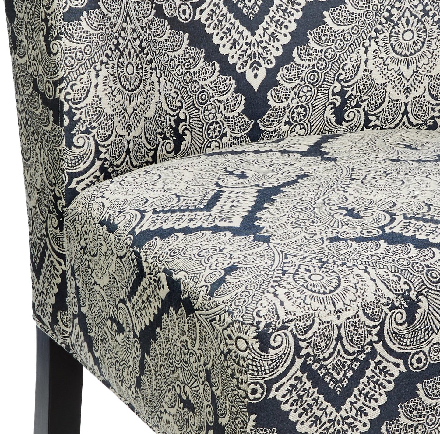 Signature Design by Ashley Triptis Floral Armless Accent Chair, White, Blue & Gray