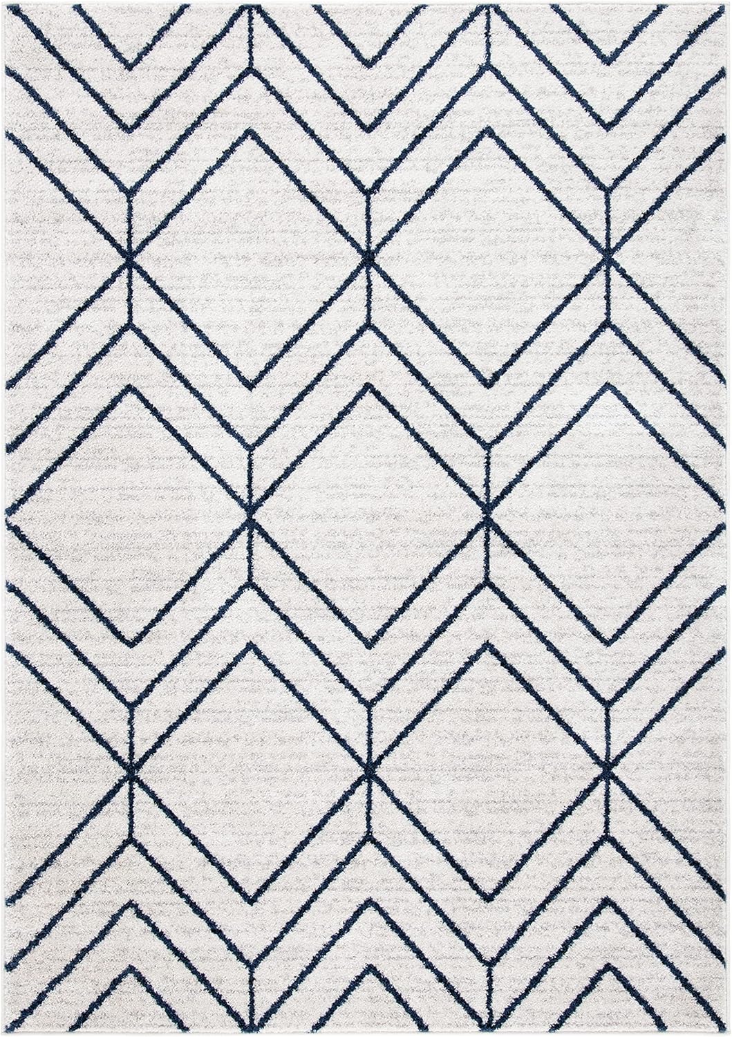 SAFAVIEH Adirondack Collection 6' Round Black/Ivory ADR241Z Modern Geometric Non-Shedding Dining Room Entryway Foyer Living Room Bedroom Area Rug