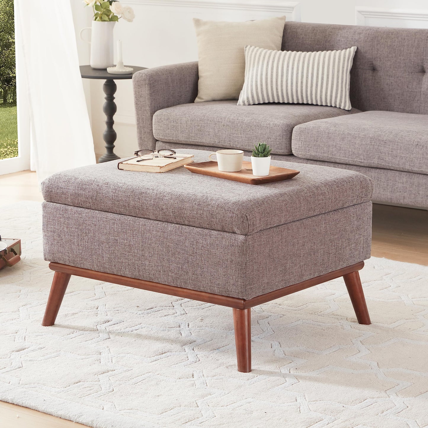 Tbfit 65" W Loveseat Sofa, Mid Century Modern Love Seat Couches for Living Room, Button Tufted Upholstered Small Couch for Bedroom, Solid and Easy to Install Love Seats Furniture, Grey