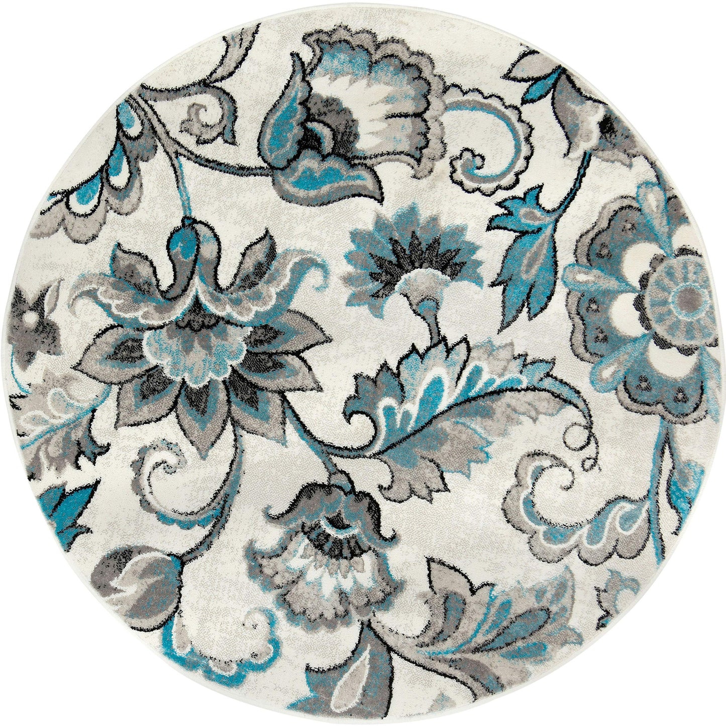 Home Dynamix Boho Odesa Area Rug 7'9"x10'2", Ikat Ivory/Blue