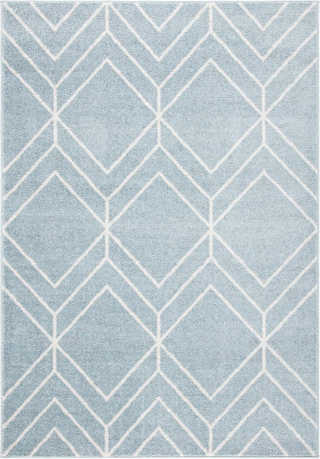 SAFAVIEH Adirondack Collection 6' Round Black/Ivory ADR241Z Modern Geometric Non-Shedding Dining Room Entryway Foyer Living Room Bedroom Area Rug