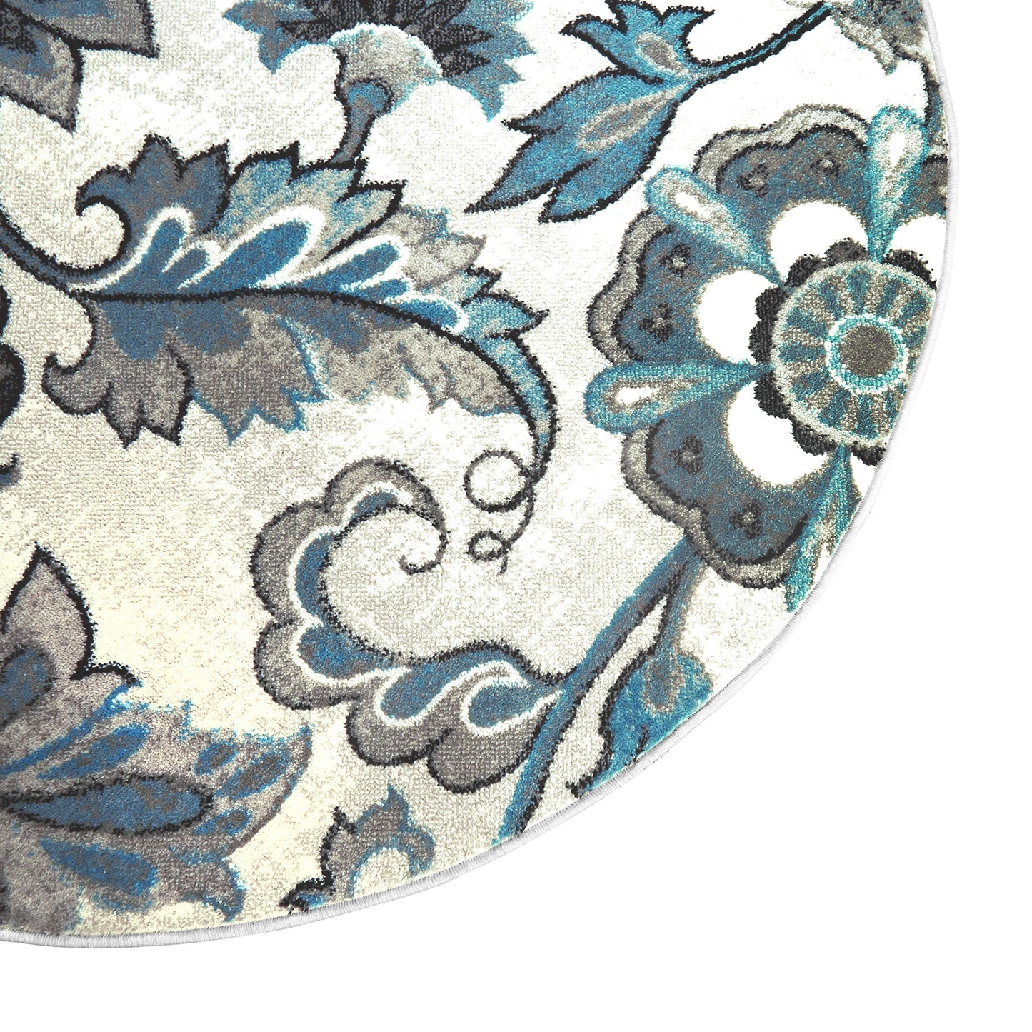 Home Dynamix Boho Odesa Area Rug 7'9"x10'2", Ikat Ivory/Blue