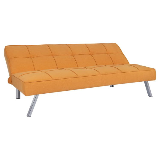 Naomi Home Madison Futon Sofa Bed, Tan Linen, 3-Position Convertible, Space-Saving, 66.14" W