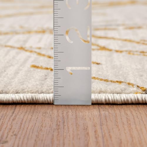 LUXE WEAVERS Sunset Collection 372 Gold 5x7 Modern Abstract Area Rug