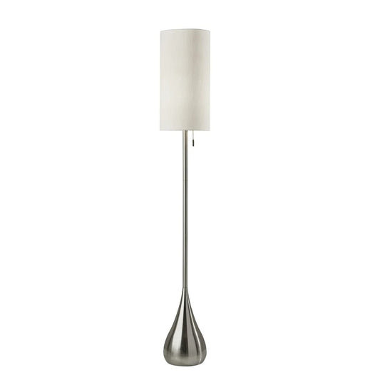 Adesso 1536-22 Christina Table Lamp, 34.5 in., 100 W, Brushed Steel Finish/White, 1 Steel Lamp