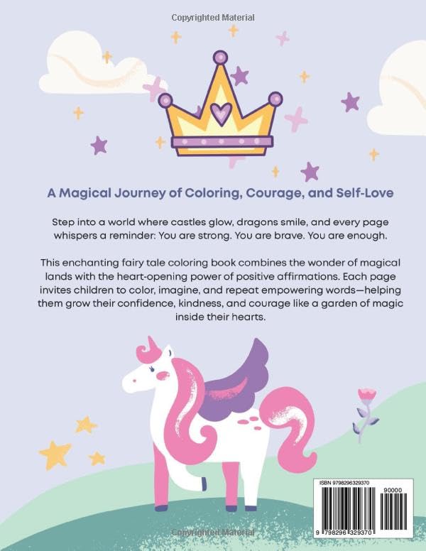 Fairy Tales! Positive Affirmations & Coloring Book for Kids - Over 60 Pages of Fun! (Children's Coloring Books)