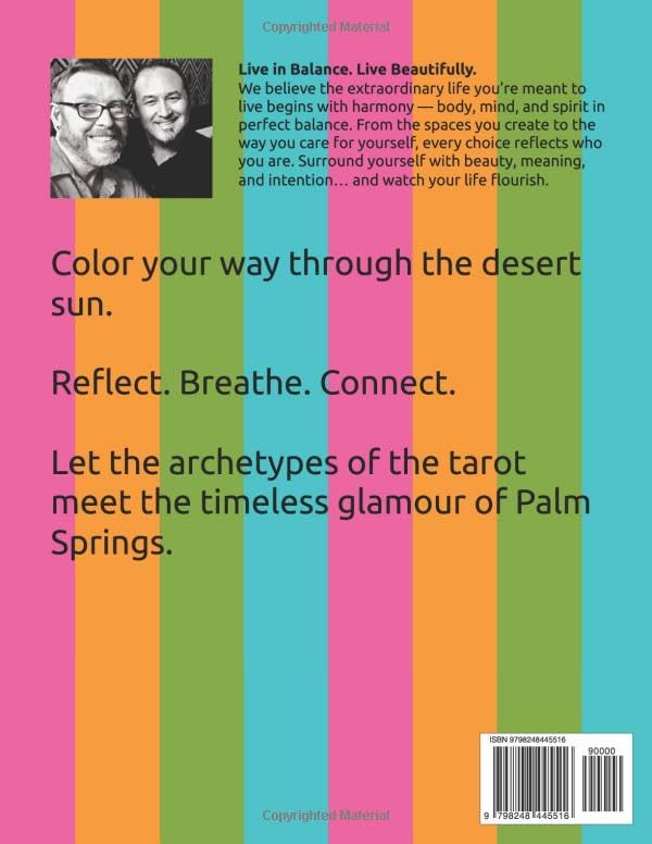 Palm Springs Tarot Coloring Book: A Mid-Century Modern Tarot Journey for Mindfulness, Creativity & Spiritual Reflection (Adult Coloring Books)