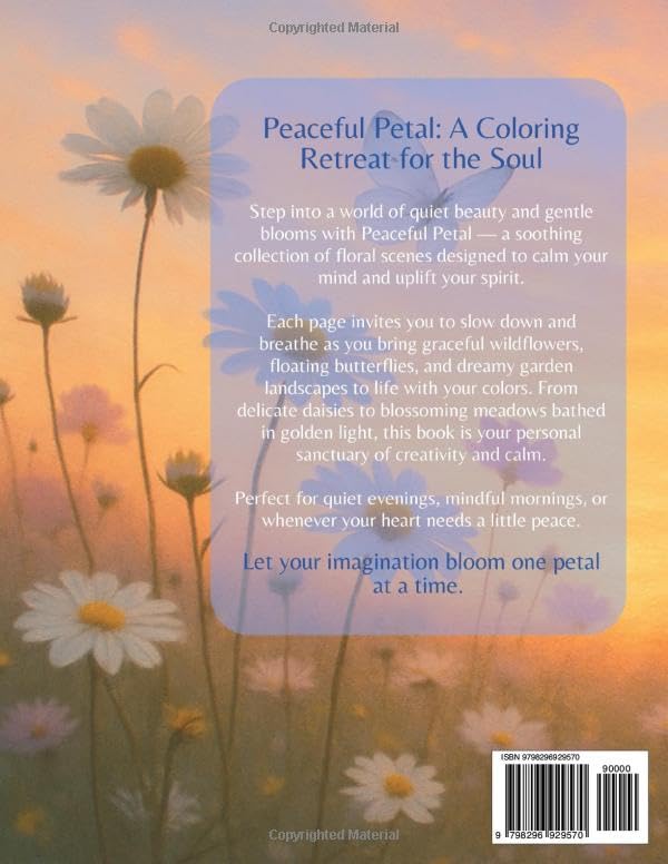 Peaceful Petals! Meditation Coloring Book - 50 Pages of Practice (Adult Coloring Books)