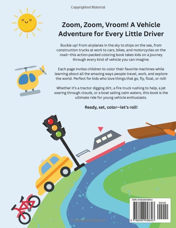 Zoom Zoom Coloring & Activity Book - Over 70 Pages of Fun (Children's Coloring Books)