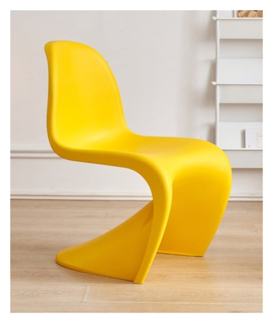 Adjustable Home Office Chair Home Dining Chairs Stackable Plastic Backrest Chair (Color : Yellow)