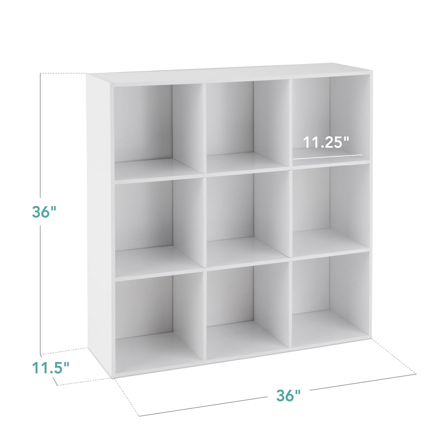 Best Choice Products 9-Cube Storage Organizer, 11in Shelf Opening, Bookcase, Display Shelf, Customizable w/ 3 Removable Back Panels - Walnut