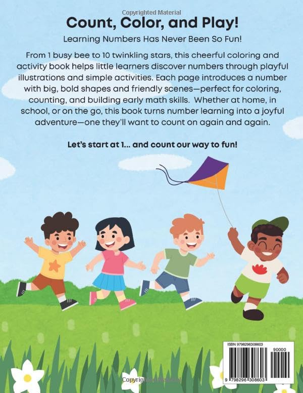 123 Numbers! Coloring & Activity Pages - Over 40 Pages of Fun! (Children's Coloring Books)