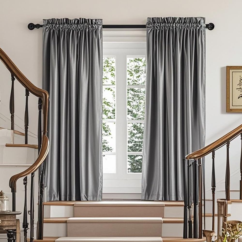 PRIMROSE Velvet Curtains 84 inch for Living Room Champagne Beige Rod Pocket Window Drapes Treatment Semi Room Darkening Decor Curtains for Bedroom Set of 2 Panels