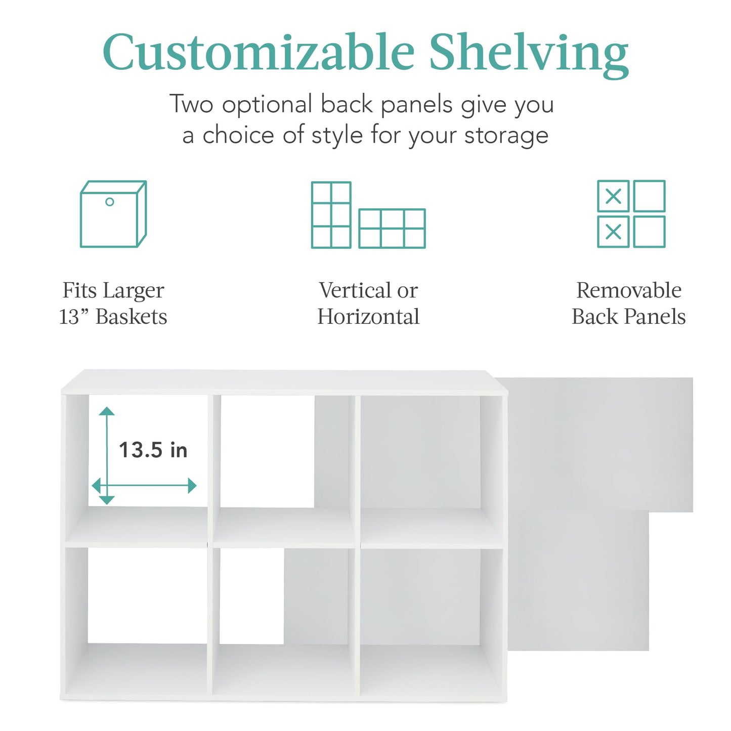 Best Choice Products 9-Cube Storage Organizer, 11in Shelf Opening, Bookcase, Display Shelf, Customizable w/ 3 Removable Back Panels - Walnut