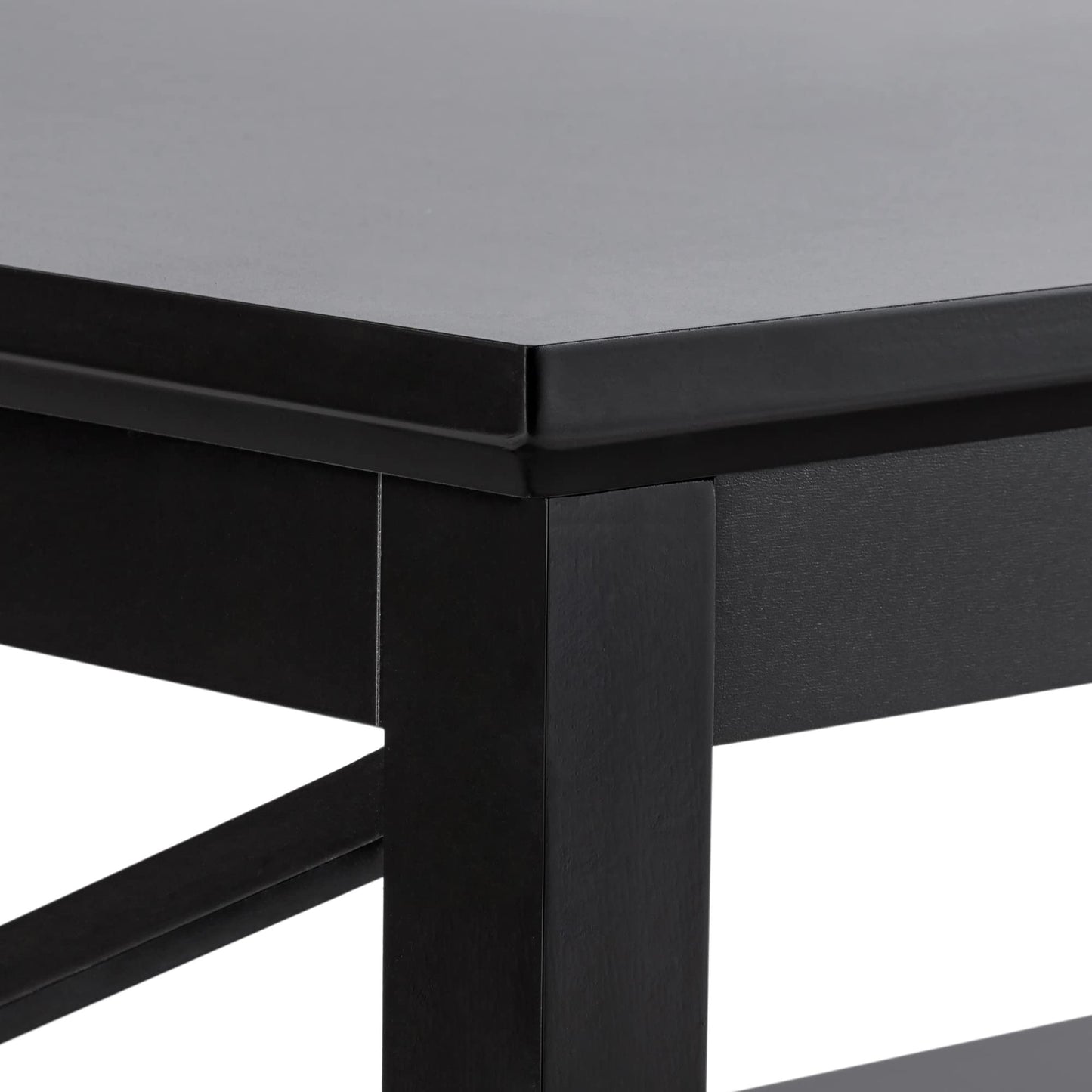 ChooChoo White Coffee Table Classic X Design for Living Room, Rectangular Modern Cocktail Table with Storage Shelf, 39 Inch
