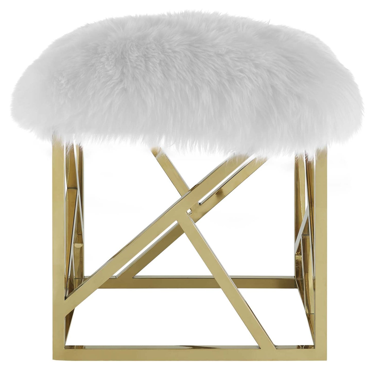 Modway intersperse Button-Tufted Contemporary Modern with Metallic Frame, Bench, Silver Gray