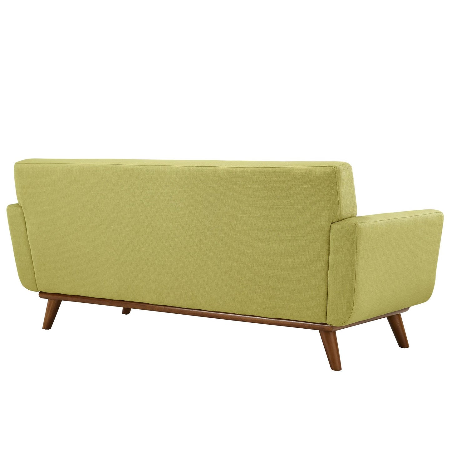 Modway Engage Mid-Century Modern Upholstered Fabric Sofa in Wheatgrass