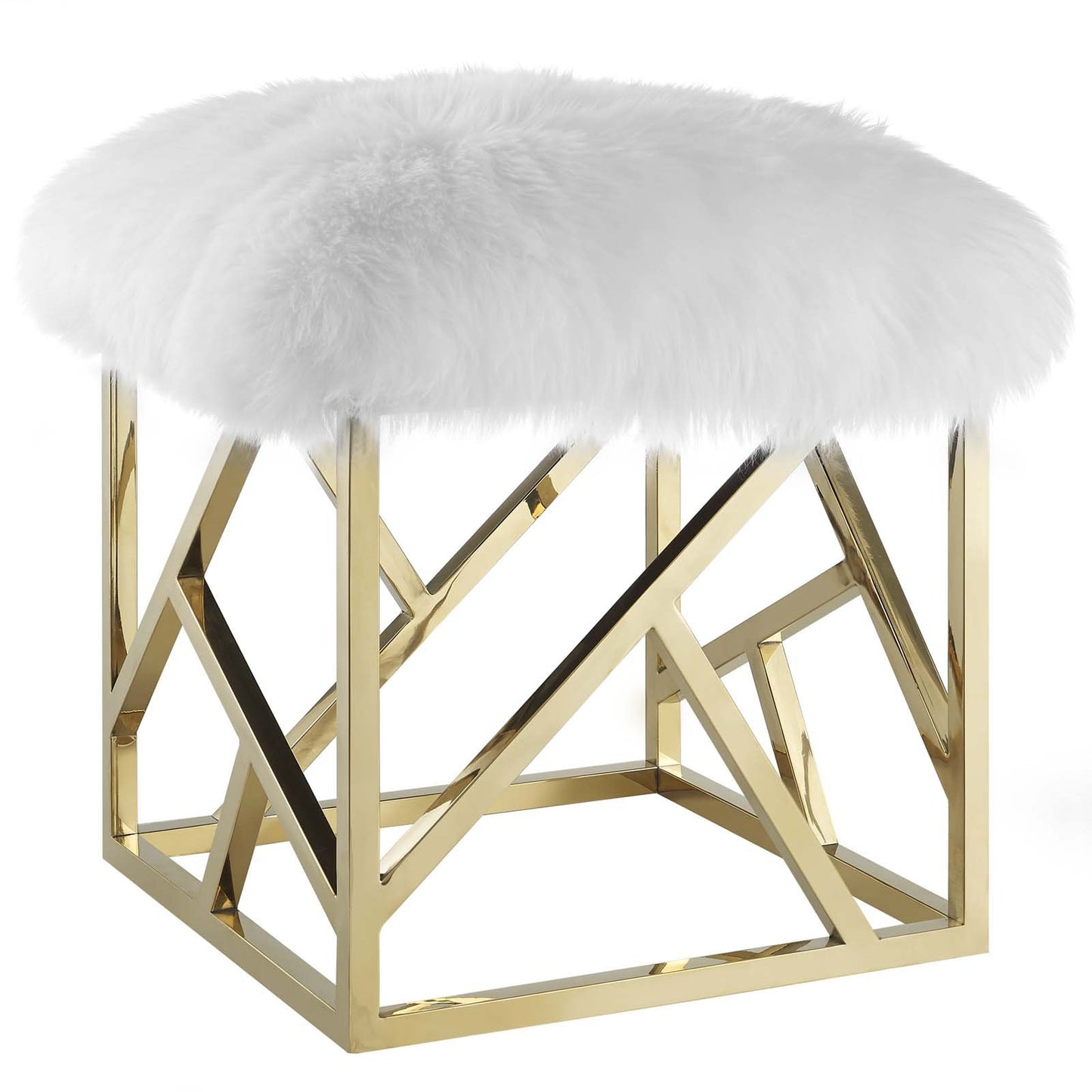 Modway intersperse Button-Tufted Contemporary Modern with Metallic Frame, Bench, Silver Gray