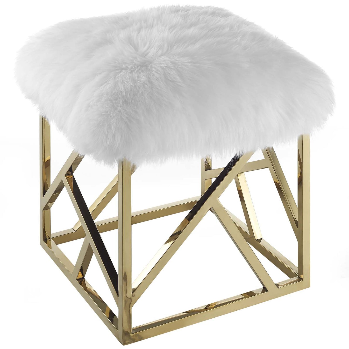 Modway intersperse Button-Tufted Contemporary Modern with Metallic Frame, Bench, Silver Gray