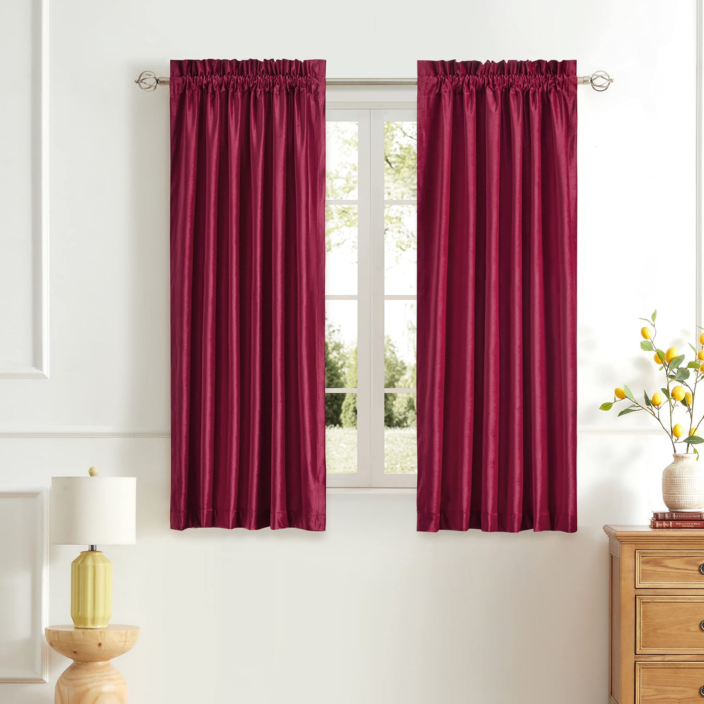 PRIMROSE Velvet Curtains 84 inch for Living Room Champagne Beige Rod Pocket Window Drapes Treatment Semi Room Darkening Decor Curtains for Bedroom Set of 2 Panels