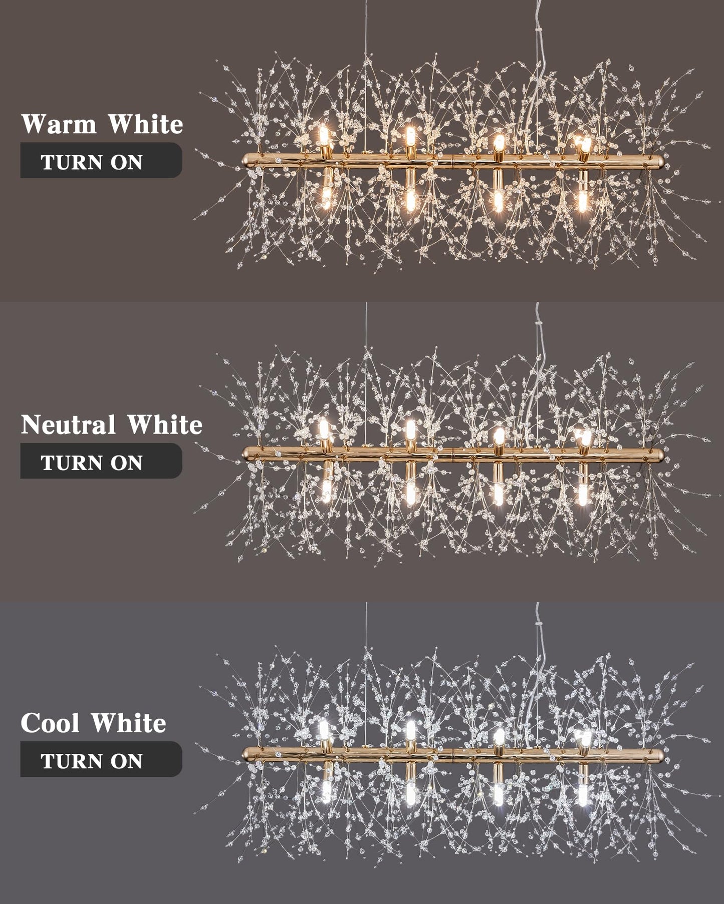 Modern Tree Branch Crystal Chandelier Luxury Silver Crystal Pendant Lighting 18" Contemporary 6-Light Chandeliers for Dining Room Kitchen Bedroom Living Room