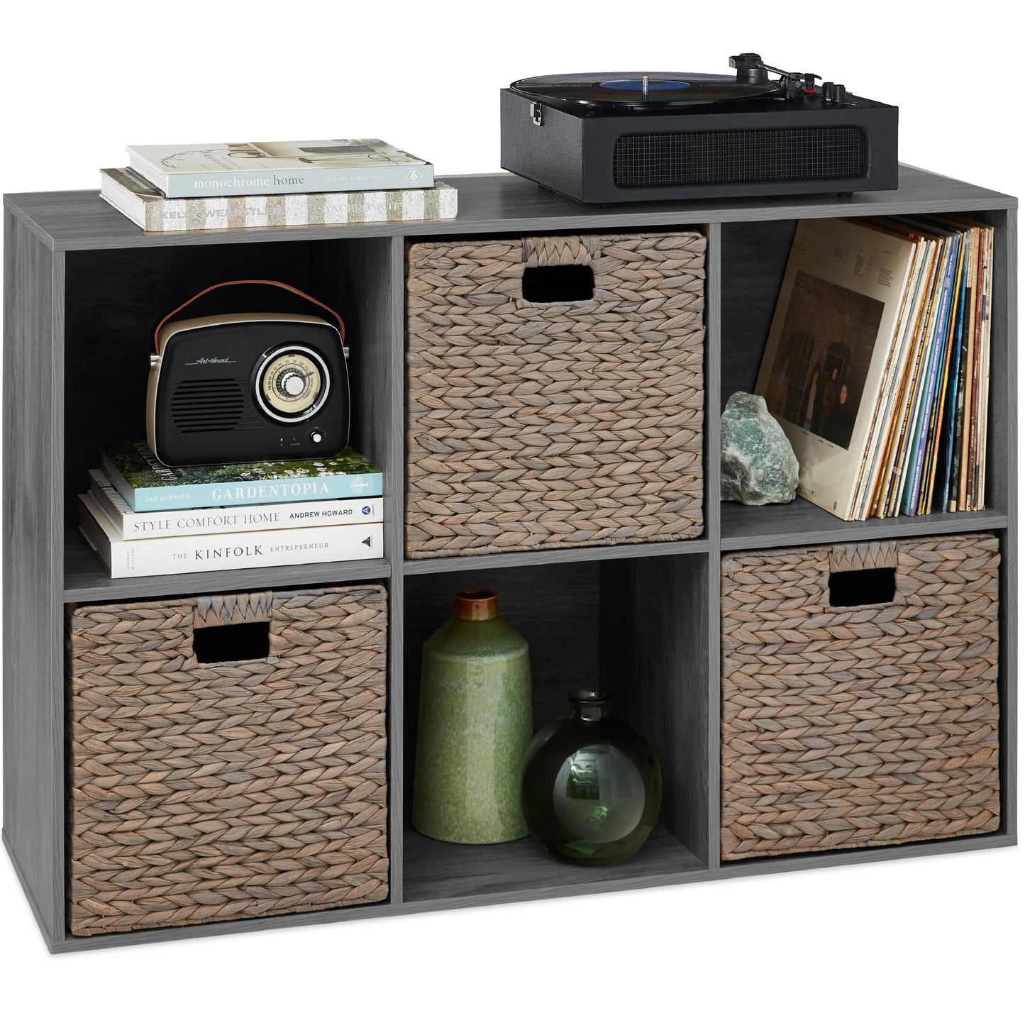 Best Choice Products 9-Cube Storage Organizer, 11in Shelf Opening, Bookcase, Display Shelf, Customizable w/ 3 Removable Back Panels - Walnut