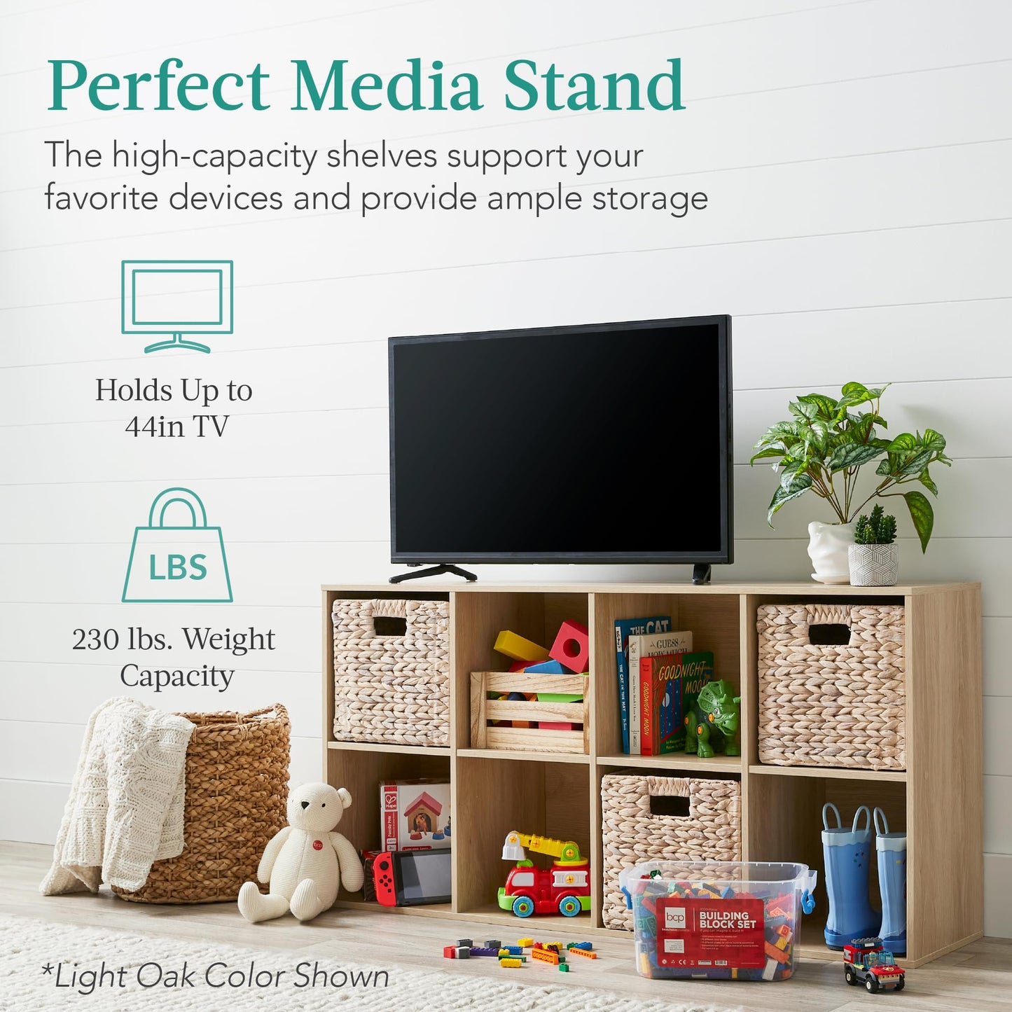 Best Choice Products 9-Cube Storage Organizer, 11in Shelf Opening, Bookcase, Display Shelf, Customizable w/ 3 Removable Back Panels - Walnut